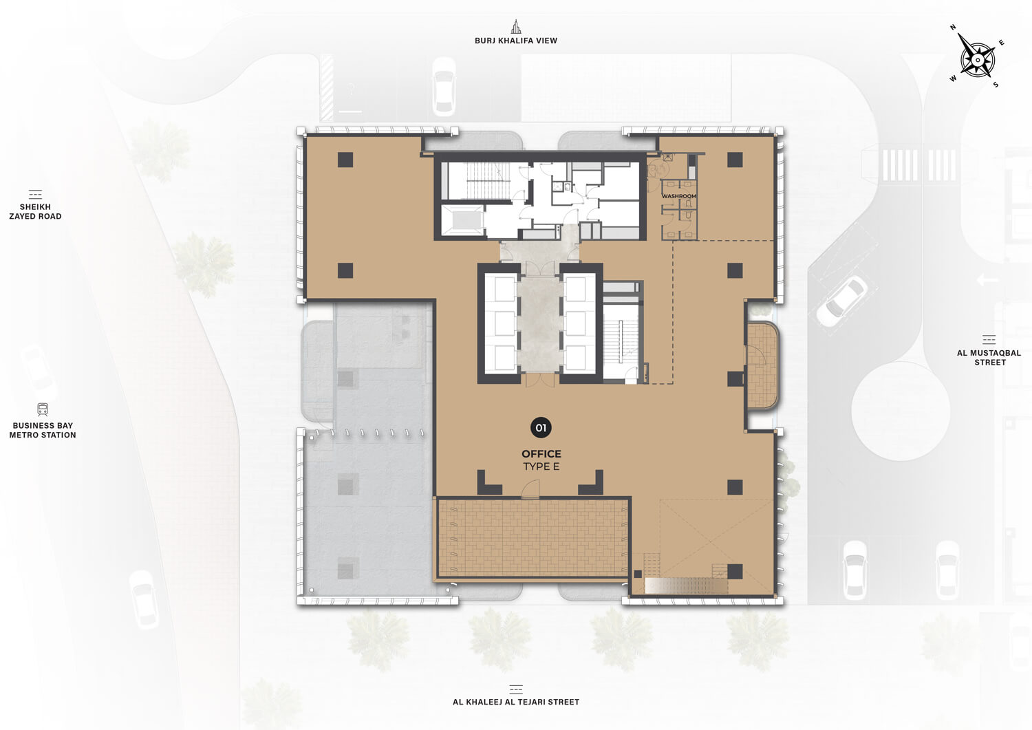 Berkeley Tower floor plan, Single-occupier triplex office, Level 56: 22,191 sq ft